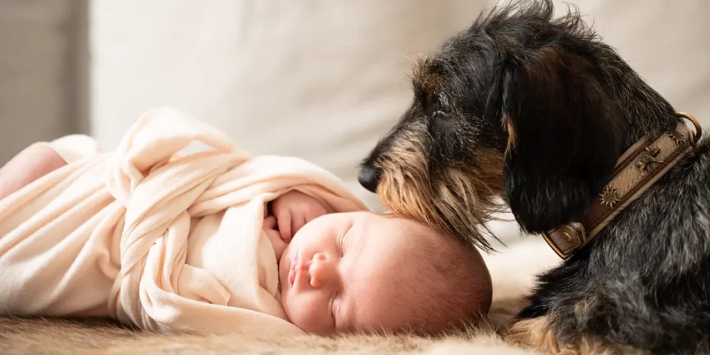 Newborn Shooting mit Hund in München