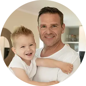 Familien Fotografie München Vater mit Sohn