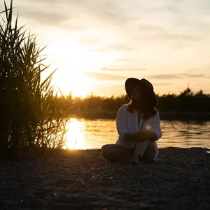 Schöne Portraitfotos München im Sonnenuntergang