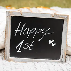 Schild im Fotoshooting zum Geburtstag München