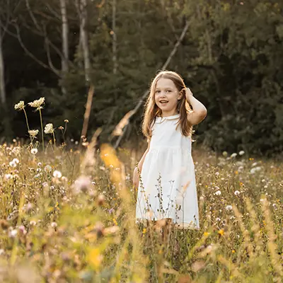 Schöne Natur in der Einschulungsfotografie München